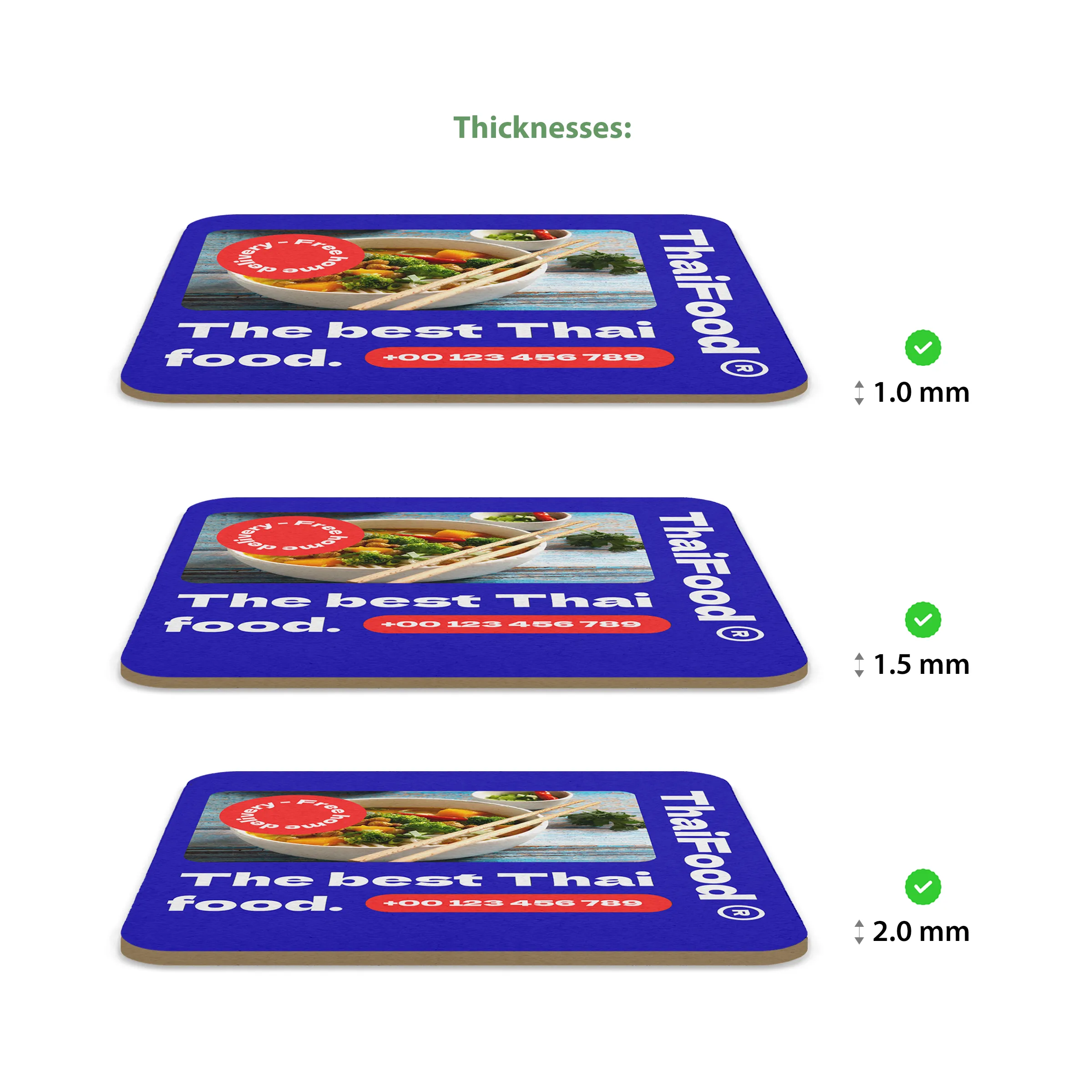 3.5" Square Pulpboard Coaster - Full-Color print 3