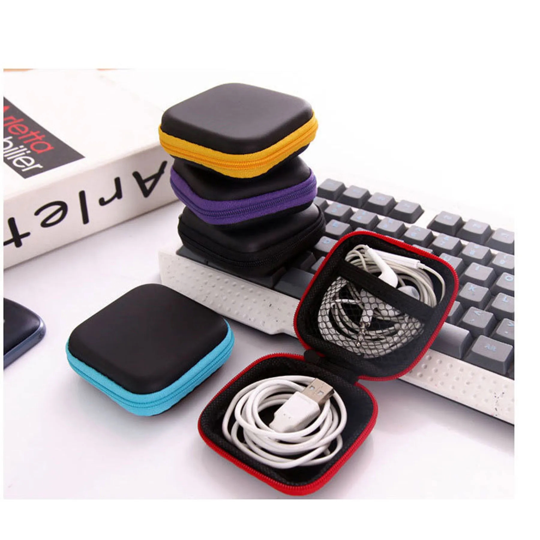 Square data cable storage box 3