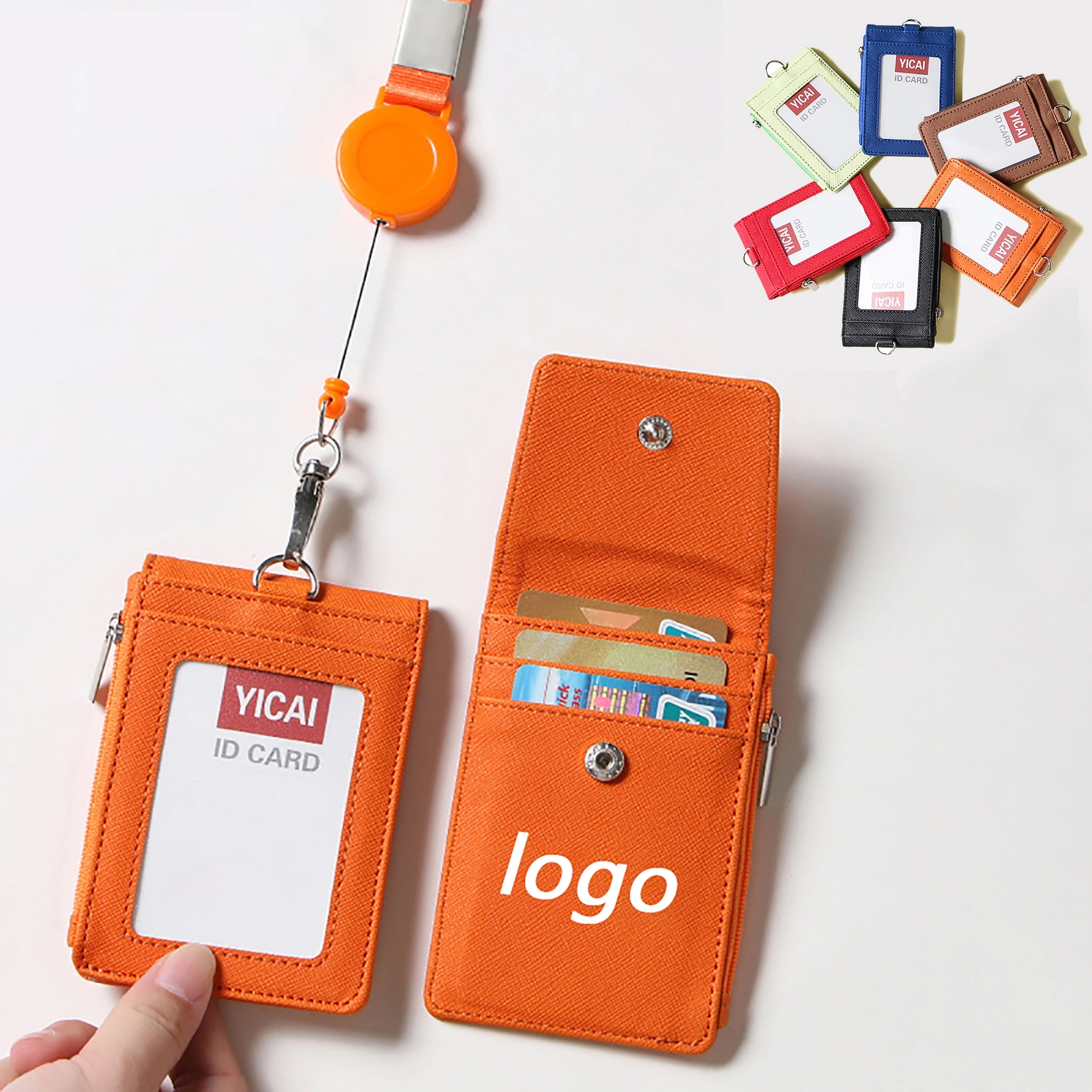 Lanyard ID Card Leather Case MOQ 50PCS 3