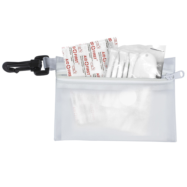 "FAIRWAY 12" 12 Piece Healthy Living Sun Kit Components inserted into Translucent Zipper Pack with C 11