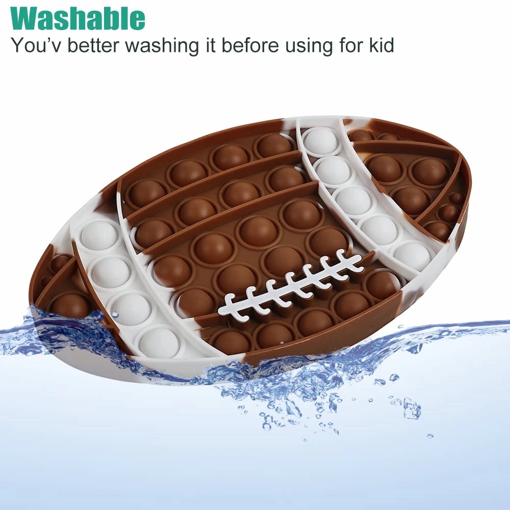 Silicone Pop Bubble Football Rugby Soccer Sensory Fidget Toy 6