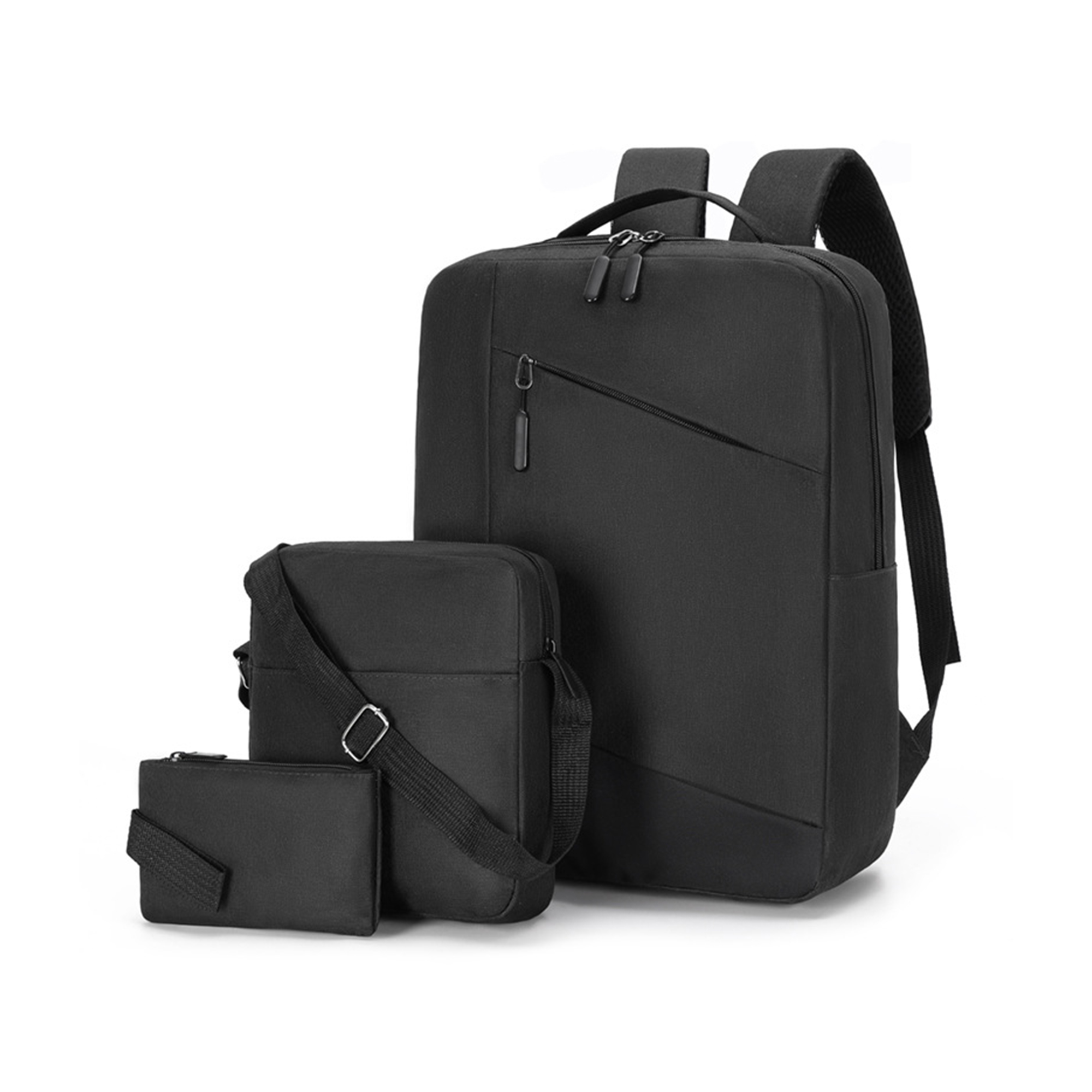 Three Piece Backpack Crossbody And Pouch Set Polyester 7