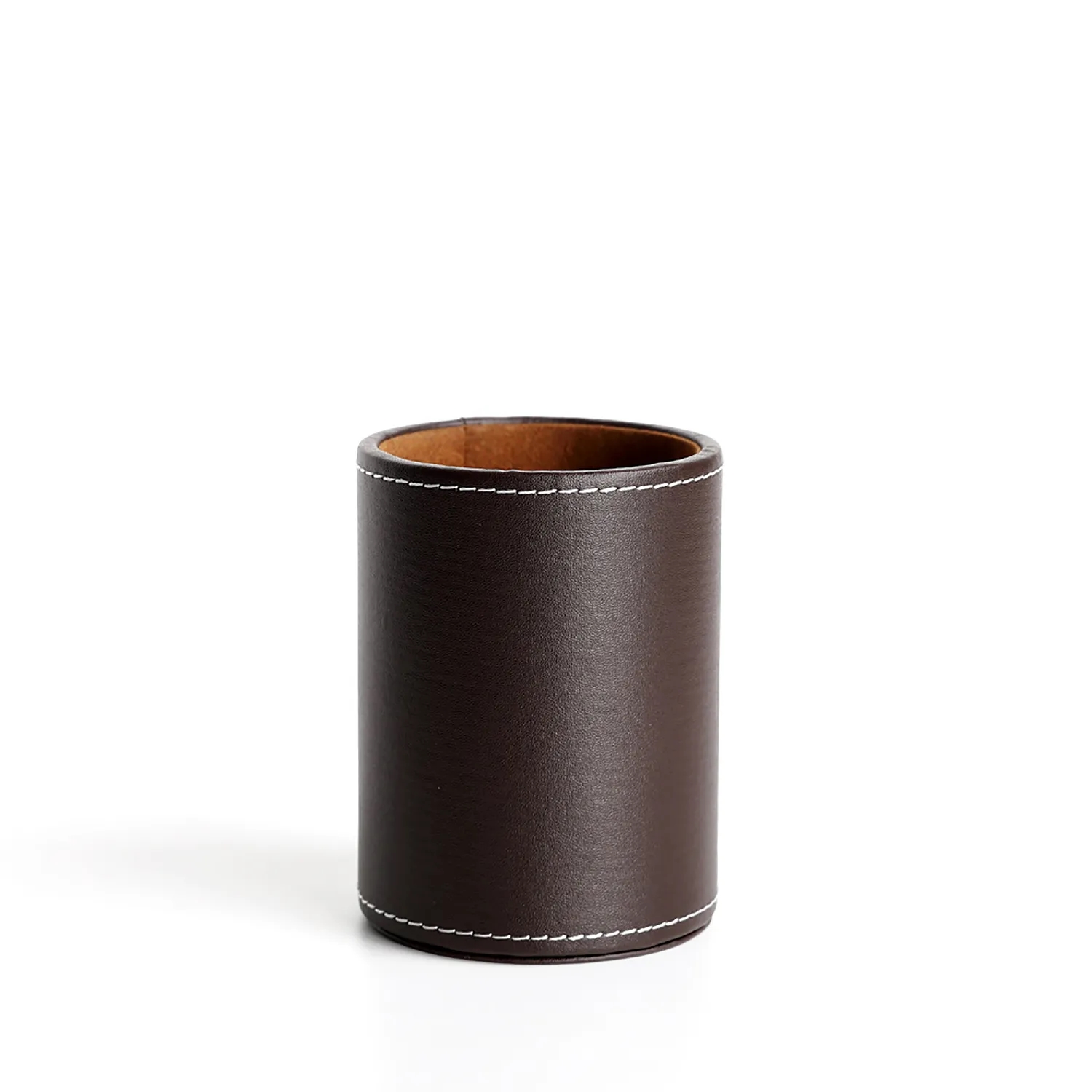 Round Leather Pen Cup 4