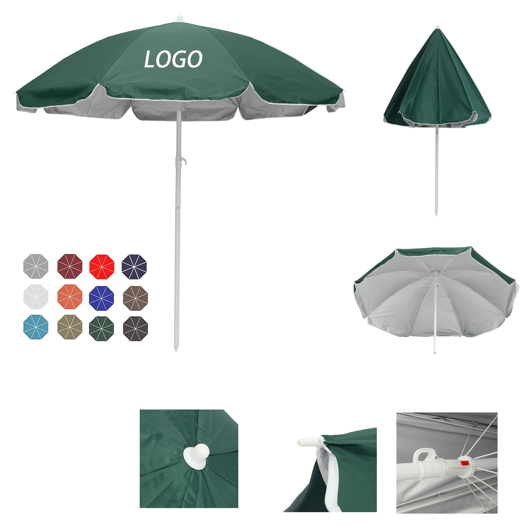 Beach Display 8 Panel 6ft Market Umbrella MOQ 10pcs 2