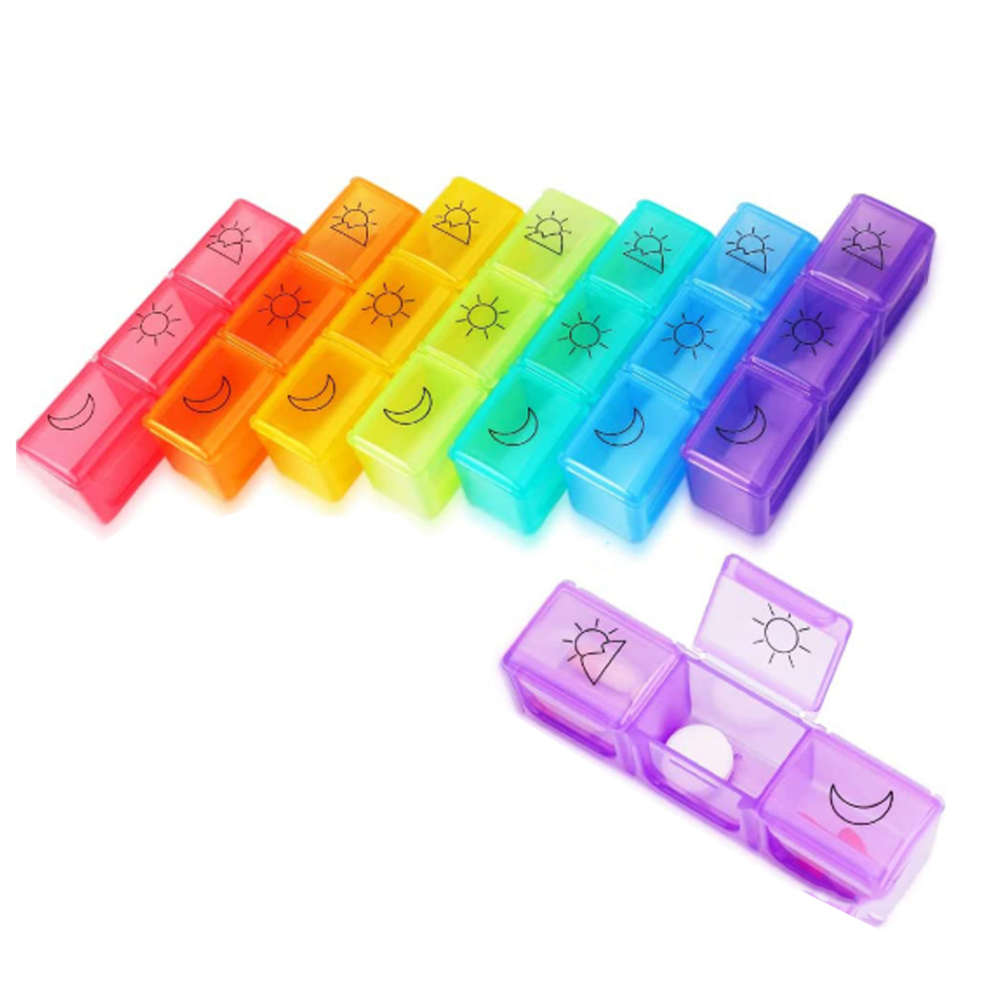 Mini Portable Three-Compartment Daily Medicine Box Daily 2