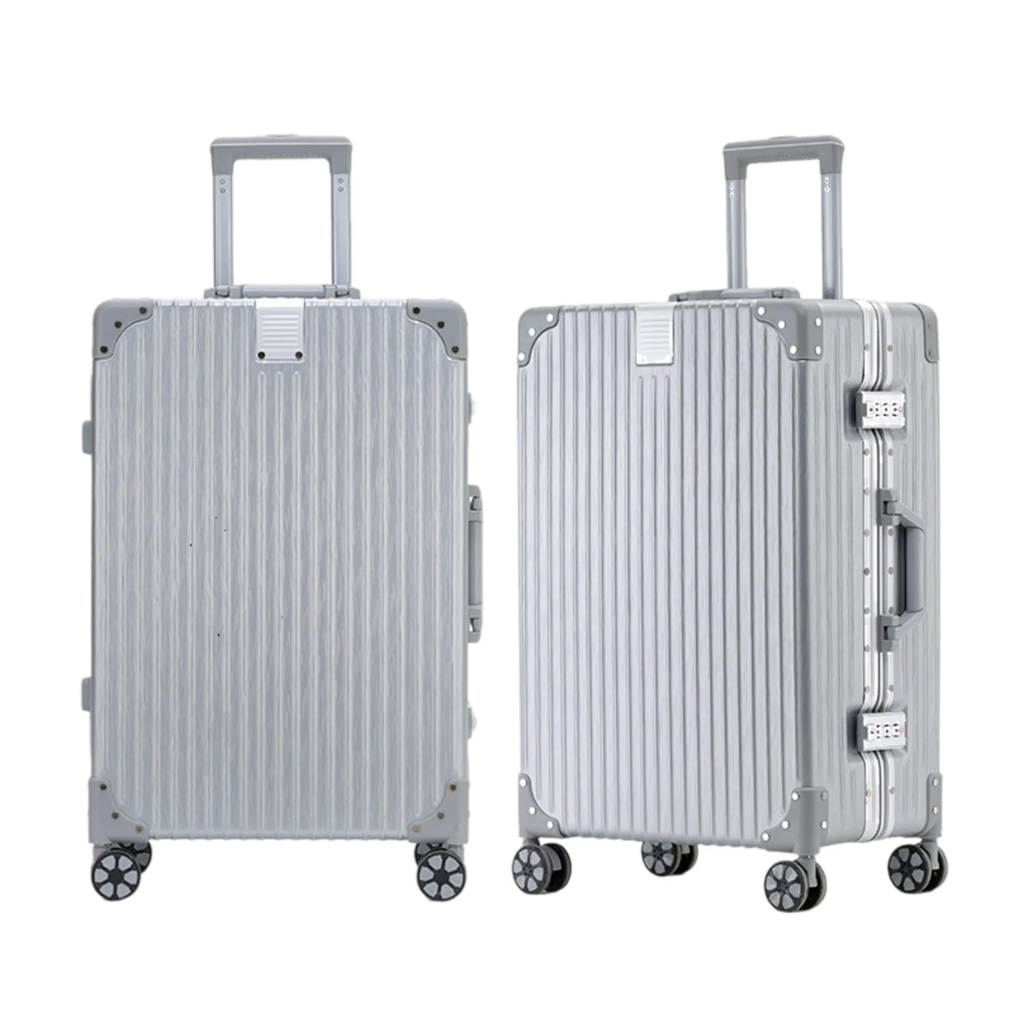 Retro Aluminum Frame Universal Wheel Luggage Compartment 3