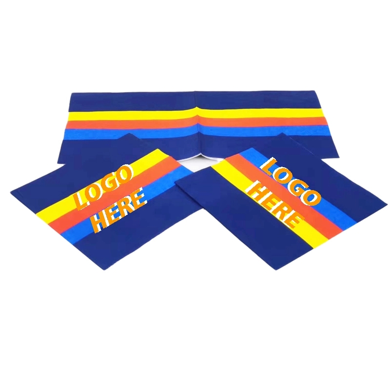 Custom Gold Foil Colorful Stripes Paper Napkins 3