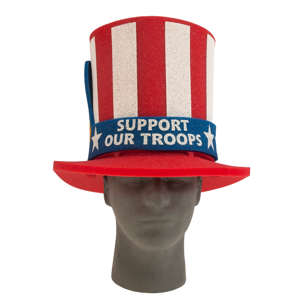 13" Foam Fan Hat, Ribbon Band 3