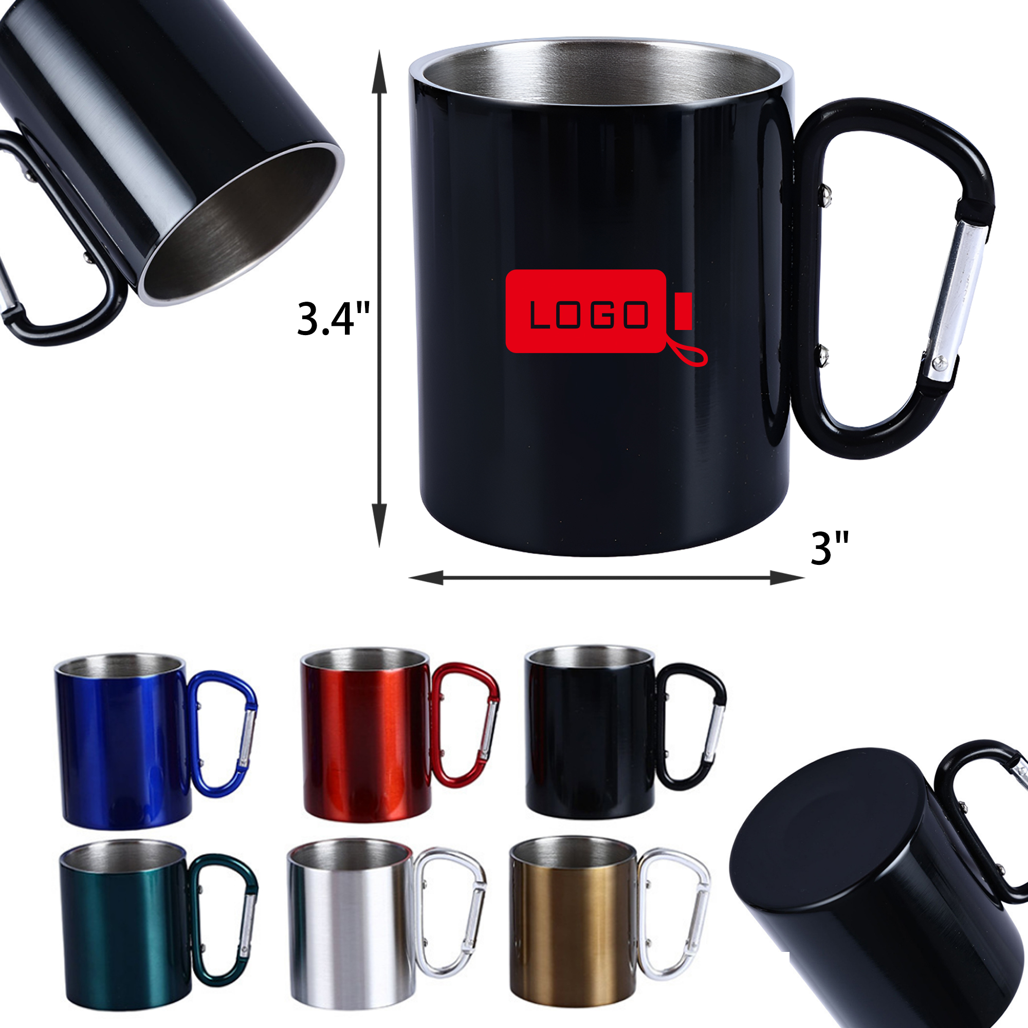 MOQ 50 Sturdy 10 OZ Outdoor Camping Stainless Steel Cup 8