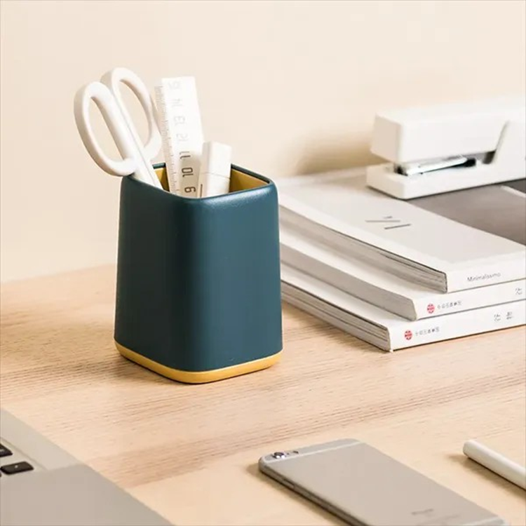 Two-color Stitching Multifunctional Storage Pen Holder 4