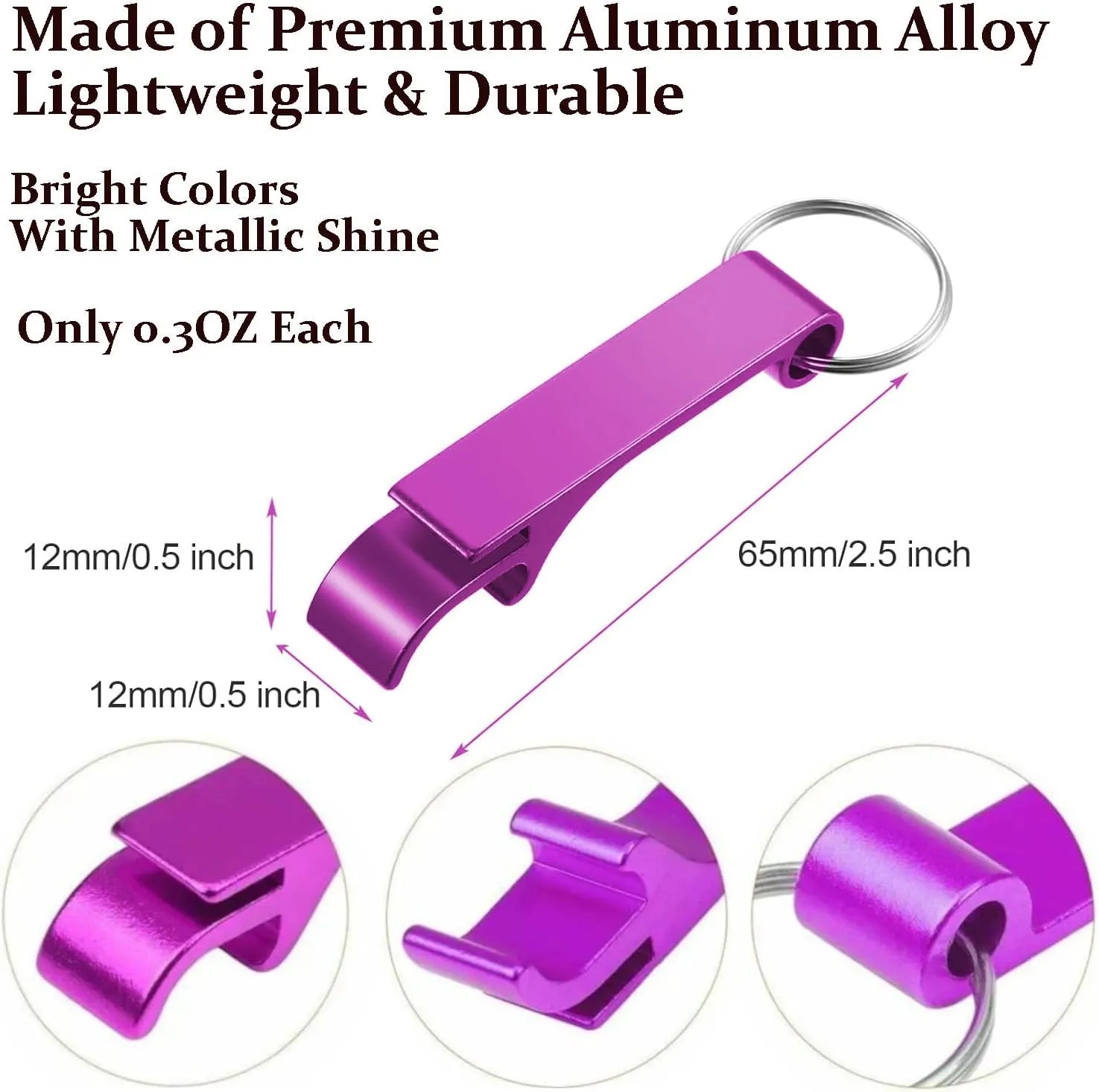 Stylish Aluminum Bottle Openers Lightweight Durable 2