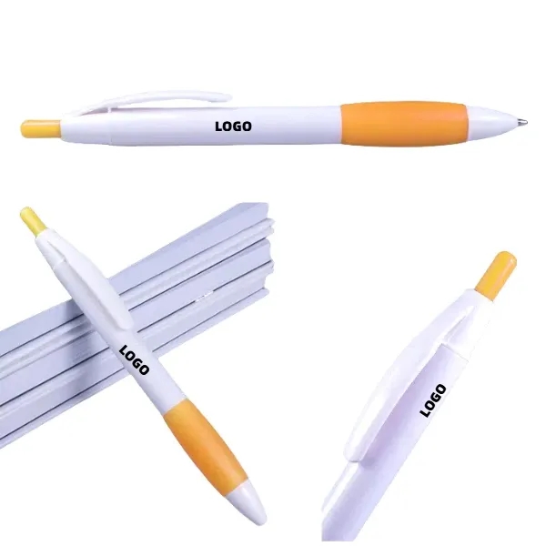 Custom Logo Rubber-Grip Click Pens 2