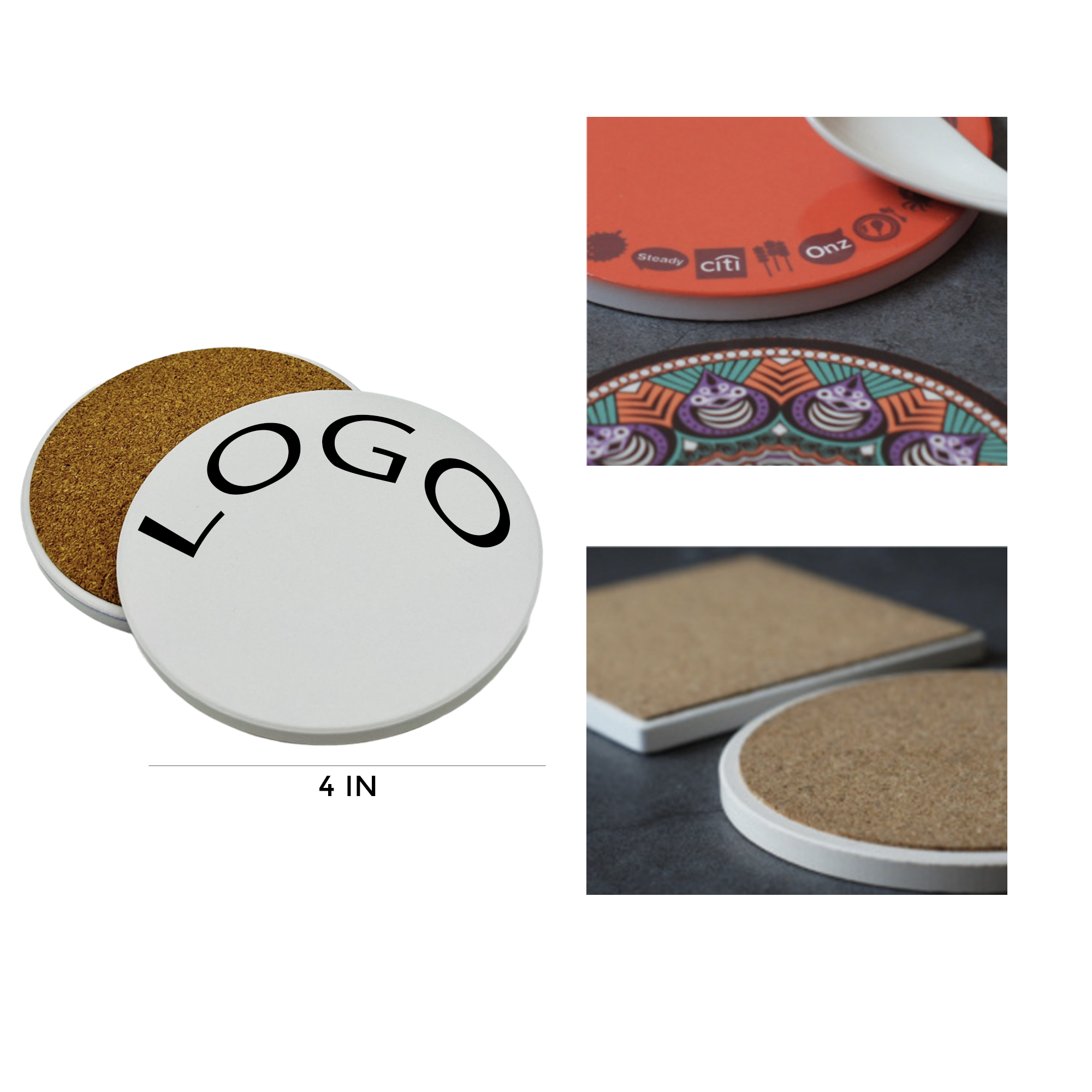MOQ 1 PCS Stylish Ceramic Coaster 2