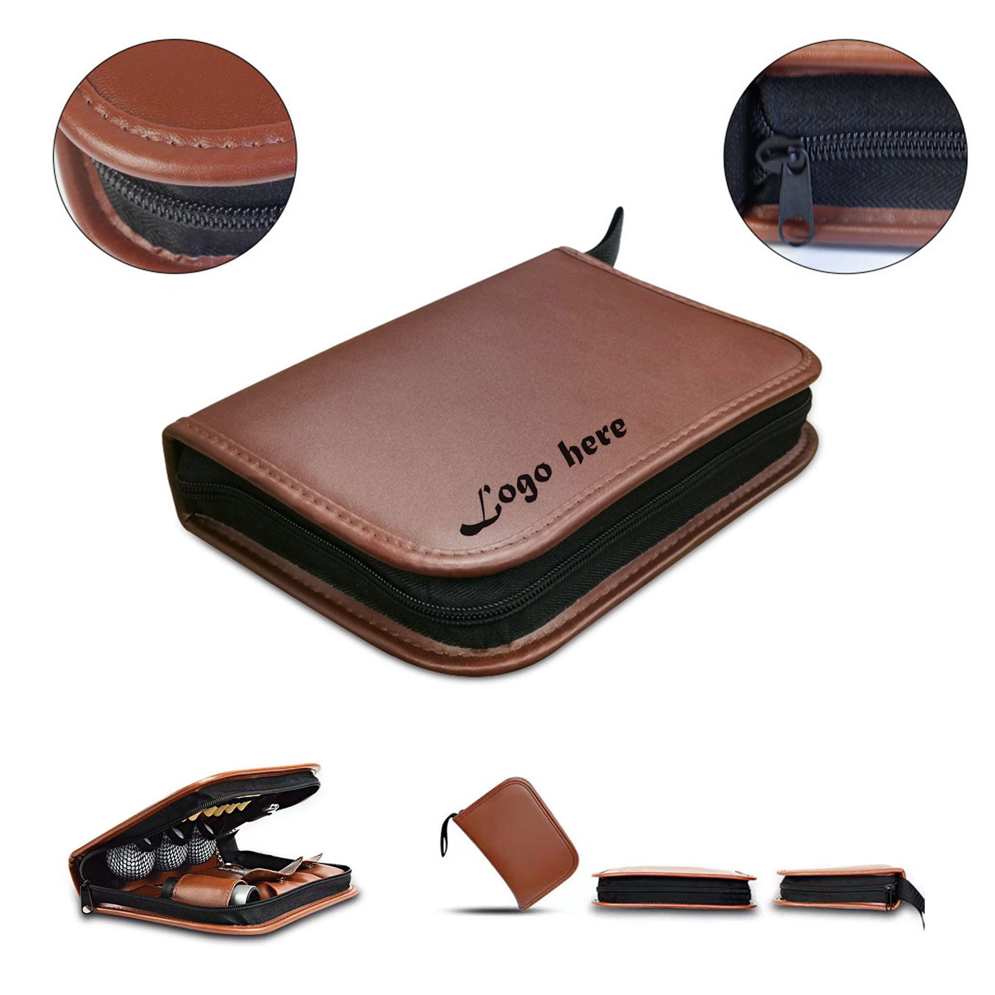 MOQ25 PCS Leather Golf Tool Kit Accessories Pouch 1