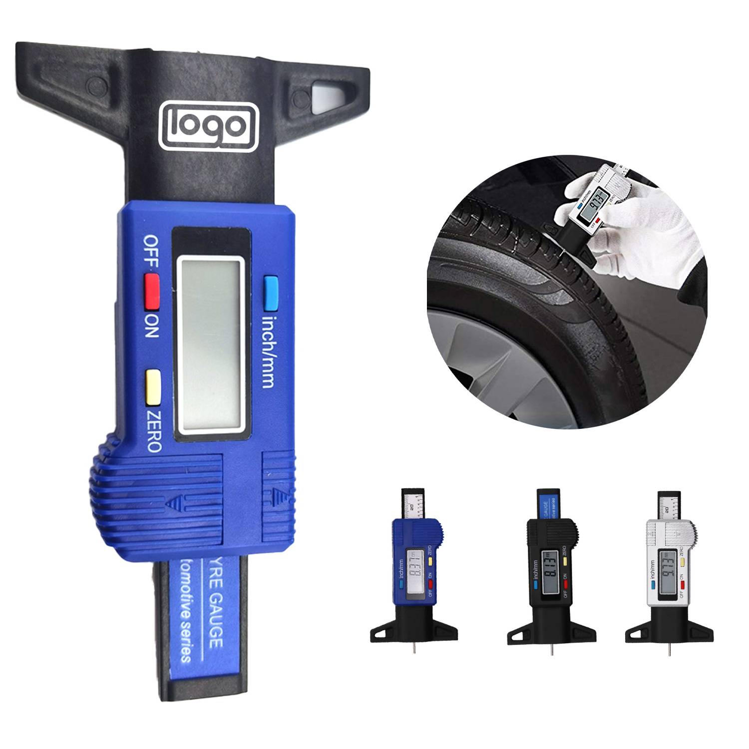 Easy Read Digital Tire Tread Depth Gauge 5