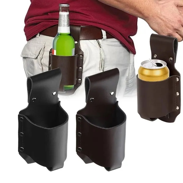 Leather Beer Holster Bottle Holders 5