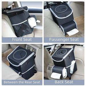 Car Waste Bin with Lid and Storage 3