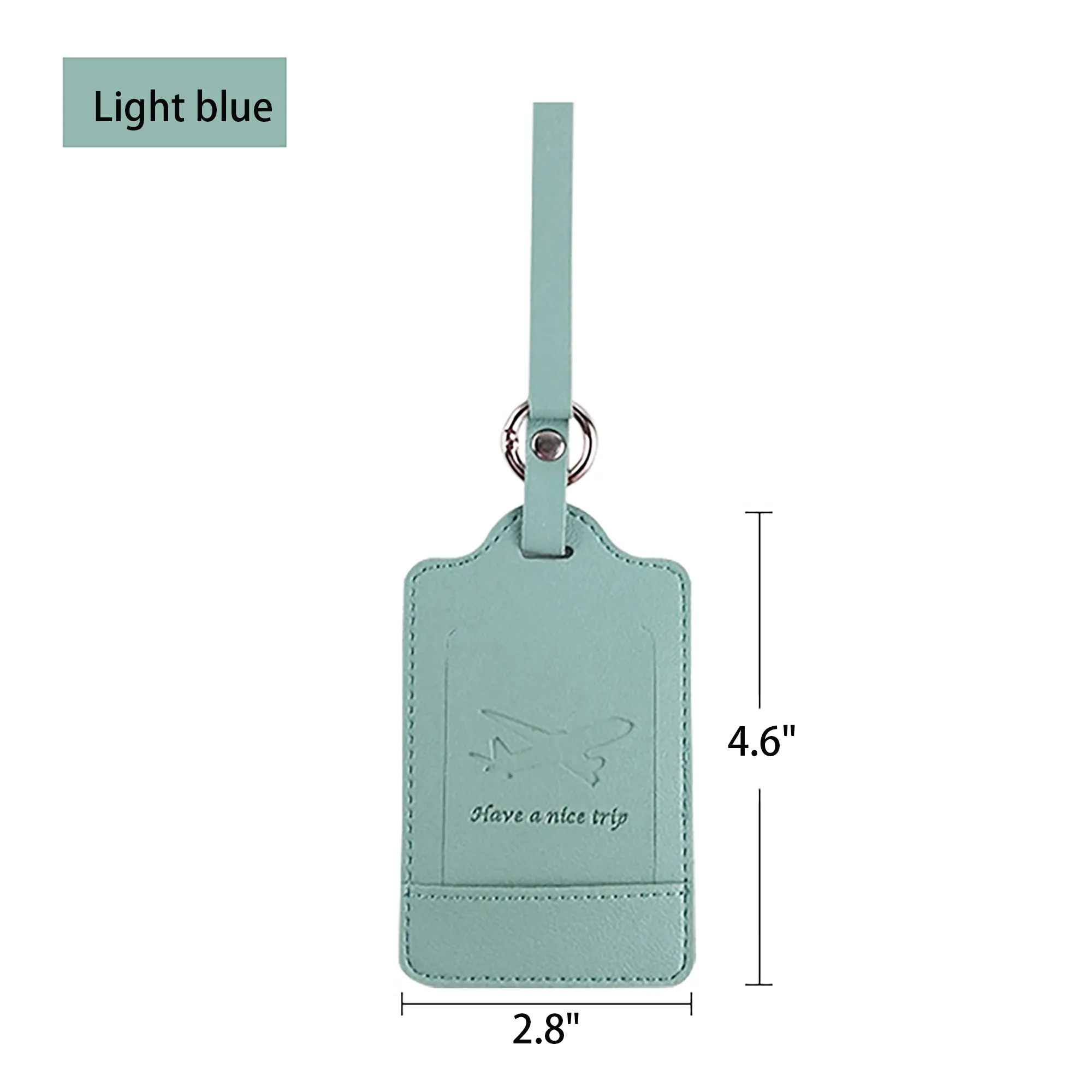4.6"x2.8" Leather Luggage Spotter Tag 4