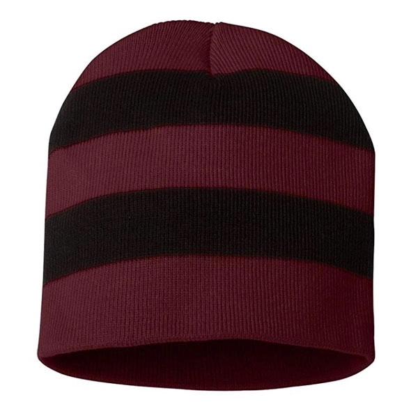Rugby Striped Knit Beanies 8