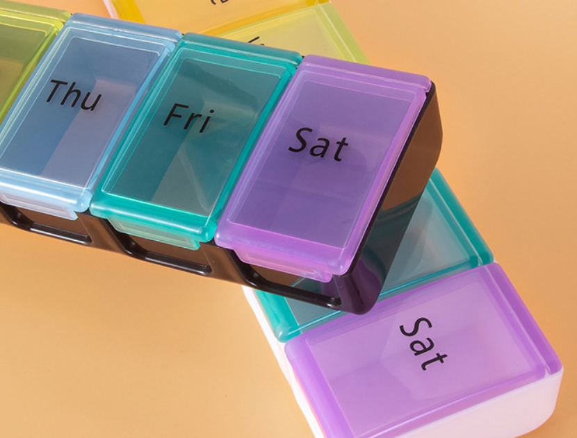 BPA Free Weekly Pill Organizer Box Case 6