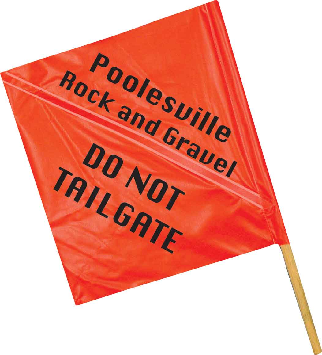 Handheld Vinyl Hazard Flag 2