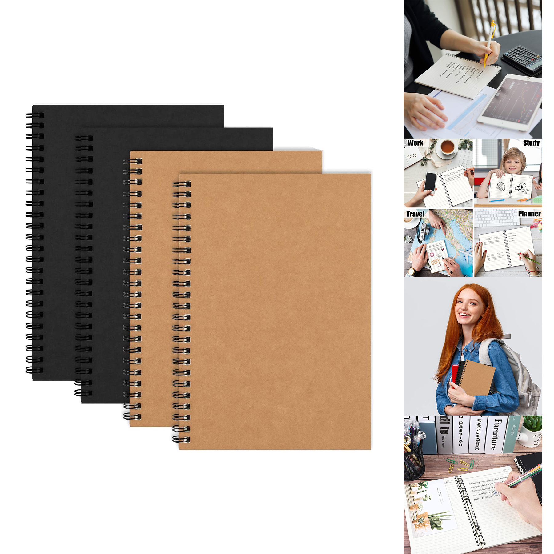 4 Pack Spiral Lined Notebook 1