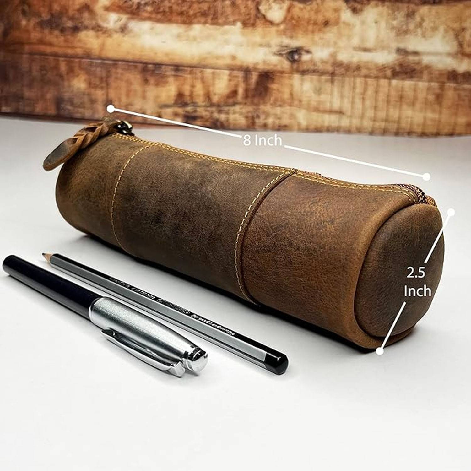 Genuine Leather Pencil Case 2