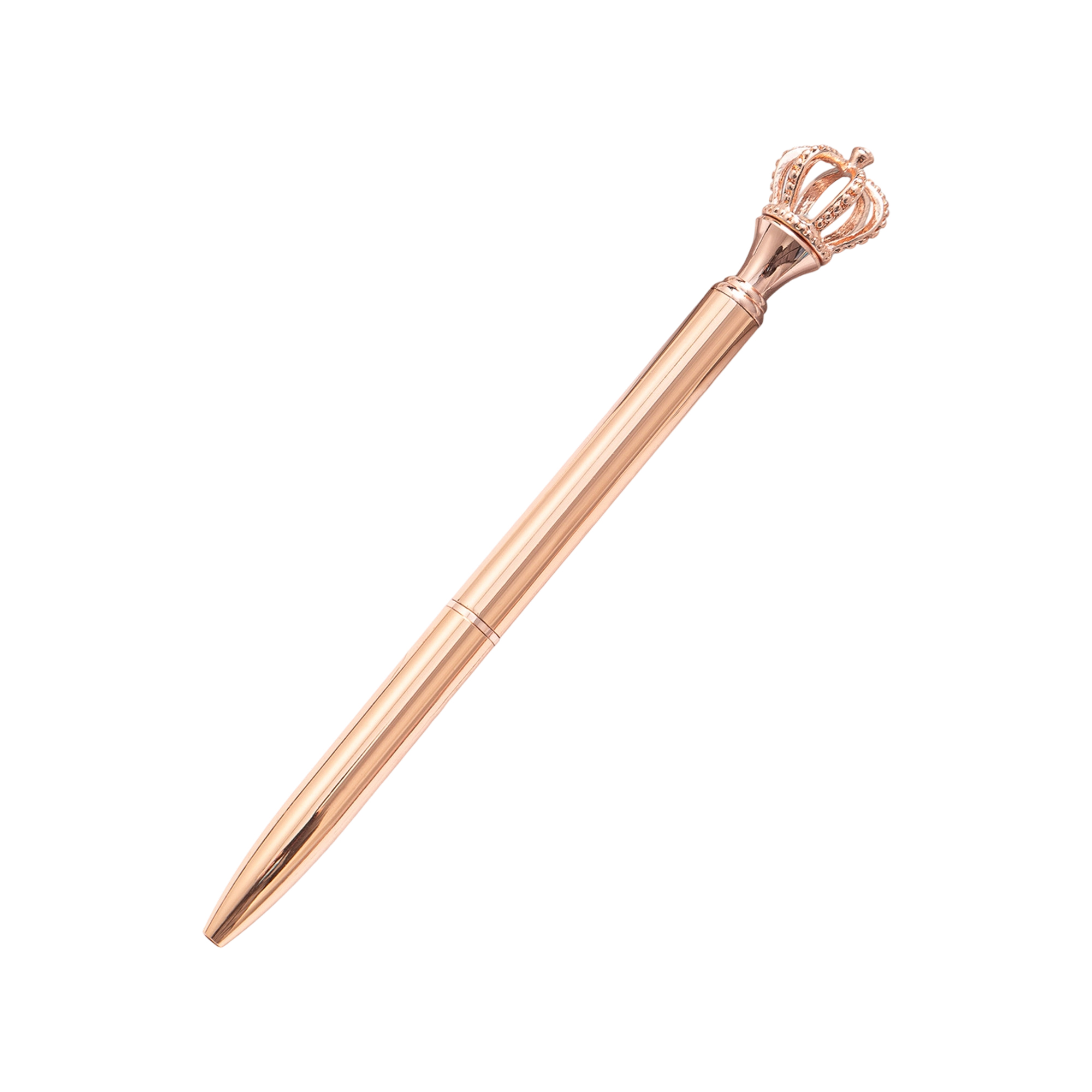 Metal Crown Jewel Ballpoint Pen With Embedded Diamond 5.5" 2
