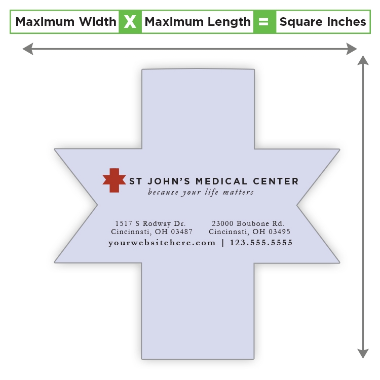 Custom Shape Magnet - 30 to 39.99 Square Inches - 25 Mil. 2