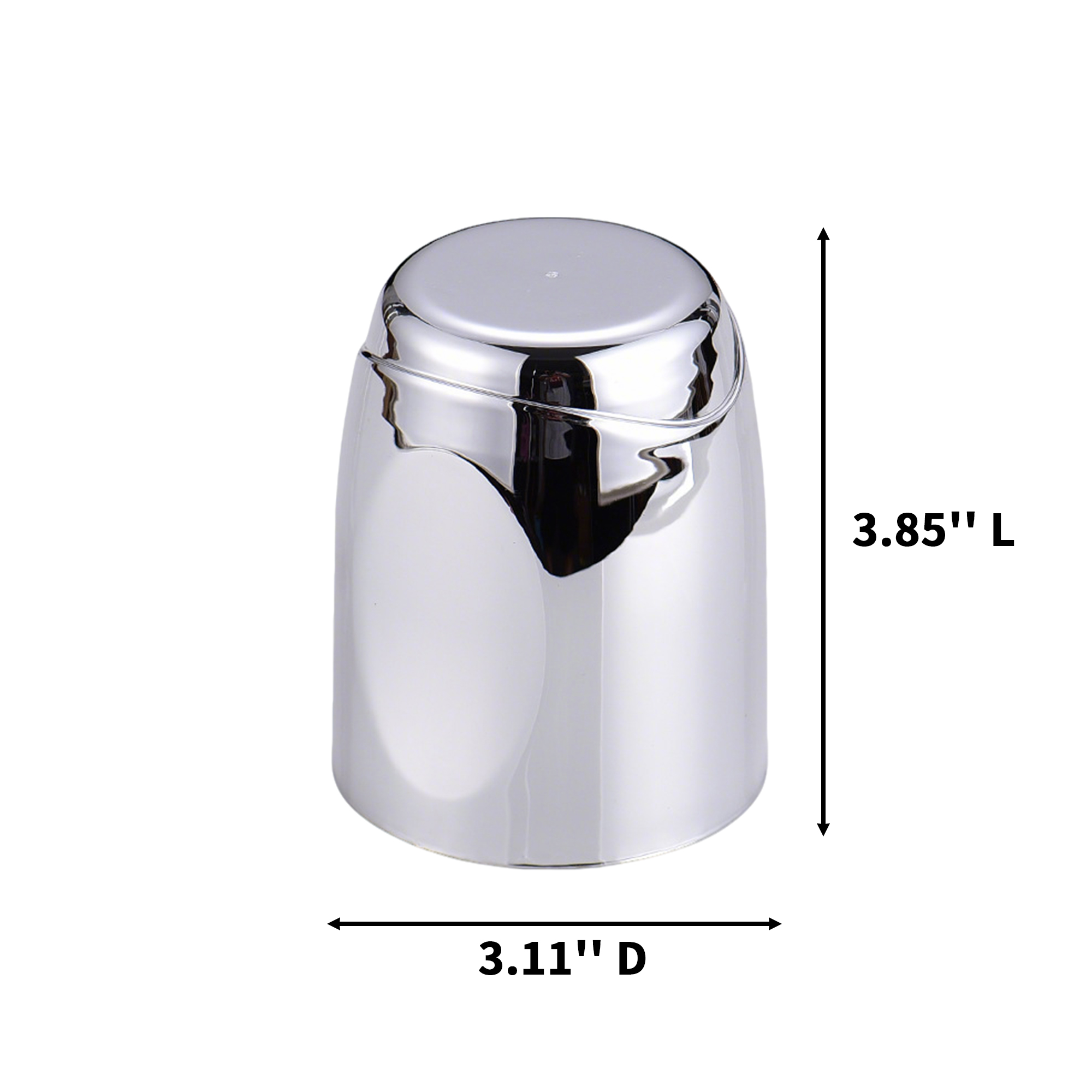 Electroplated PP Dice Cup 3.85" x 3.11" With Five Dice 6