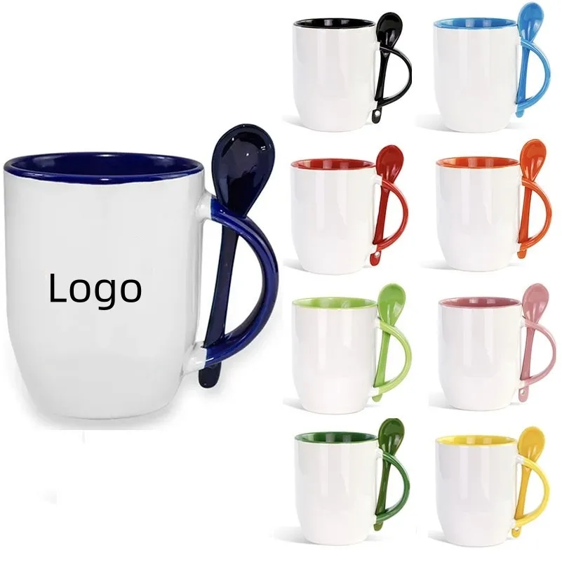 12oz Inner Color Mug With Spoon 7