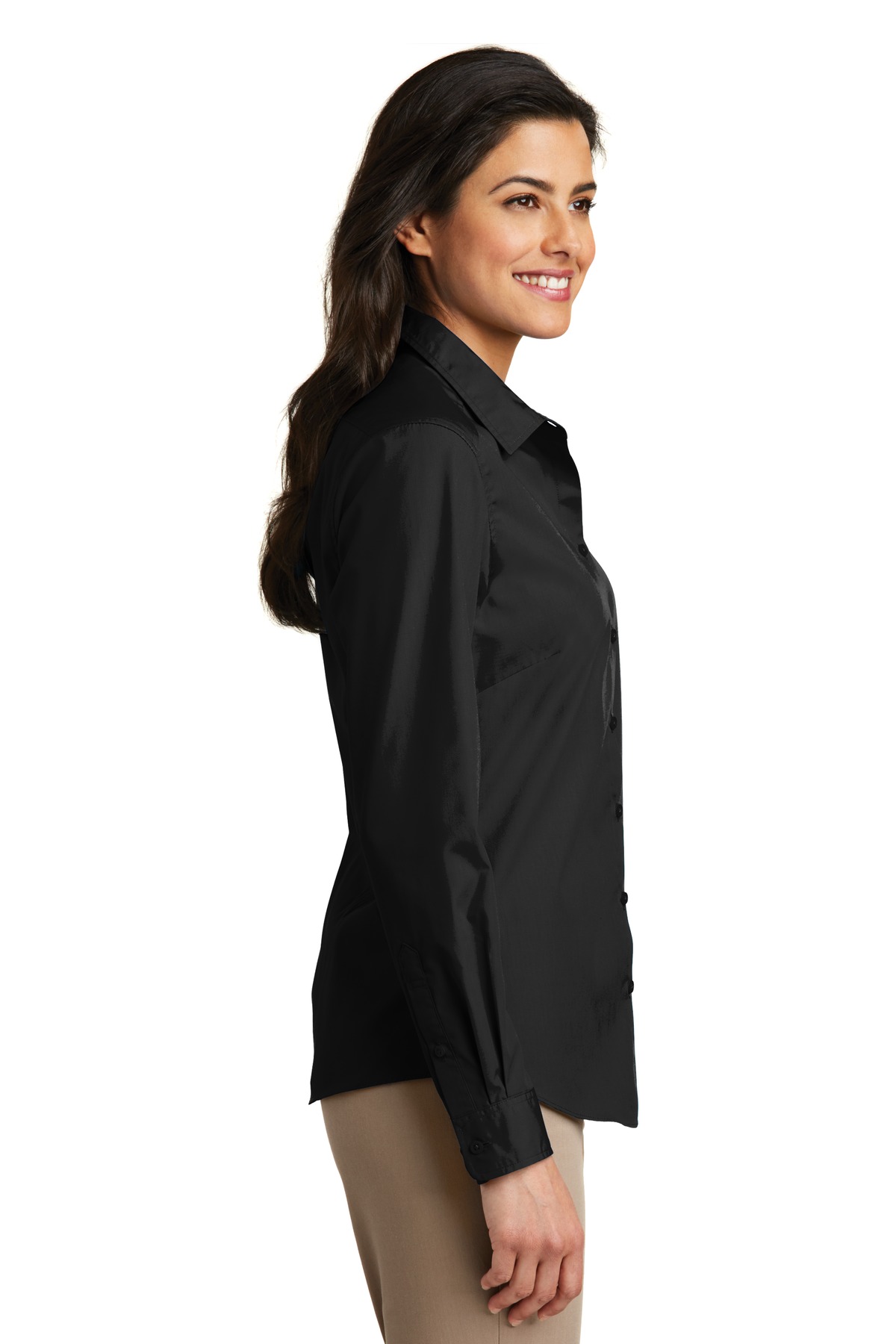 Port Authority Women's Long Sleeve Carefree Poplin Shirt. LW100 40