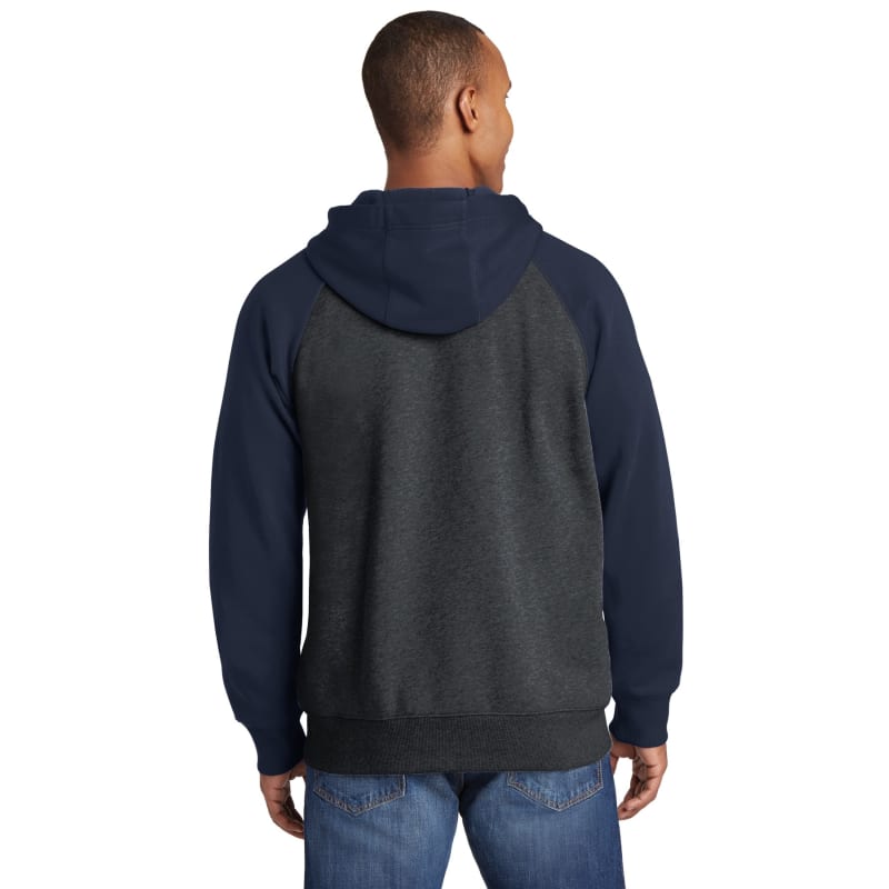 Sport-Tek Raglan Colorblock Full-Zip Hooded Fleece Jacket. 12