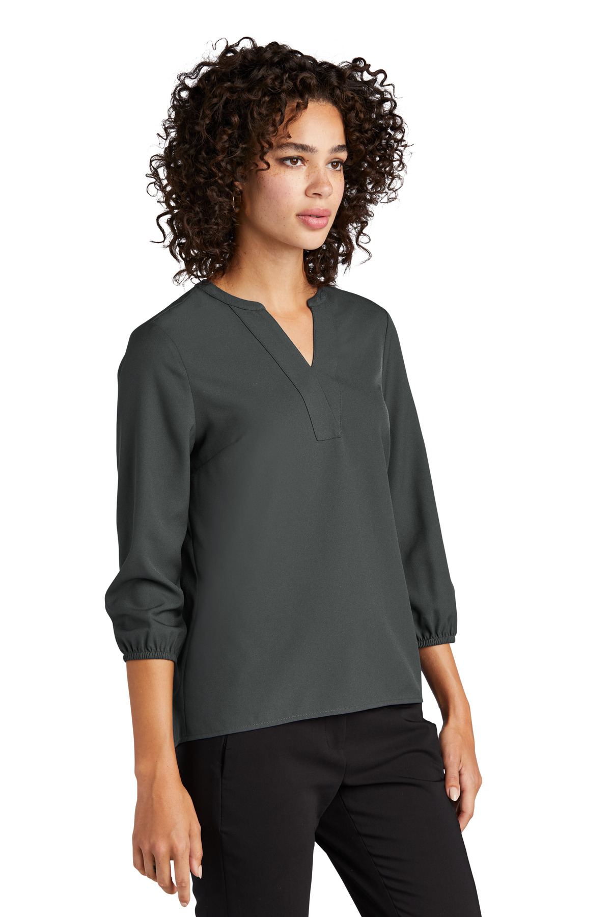 Mercer+Mettle Women's Stretch Crepe 3/4-Sleeve Blouse MM2011 65
