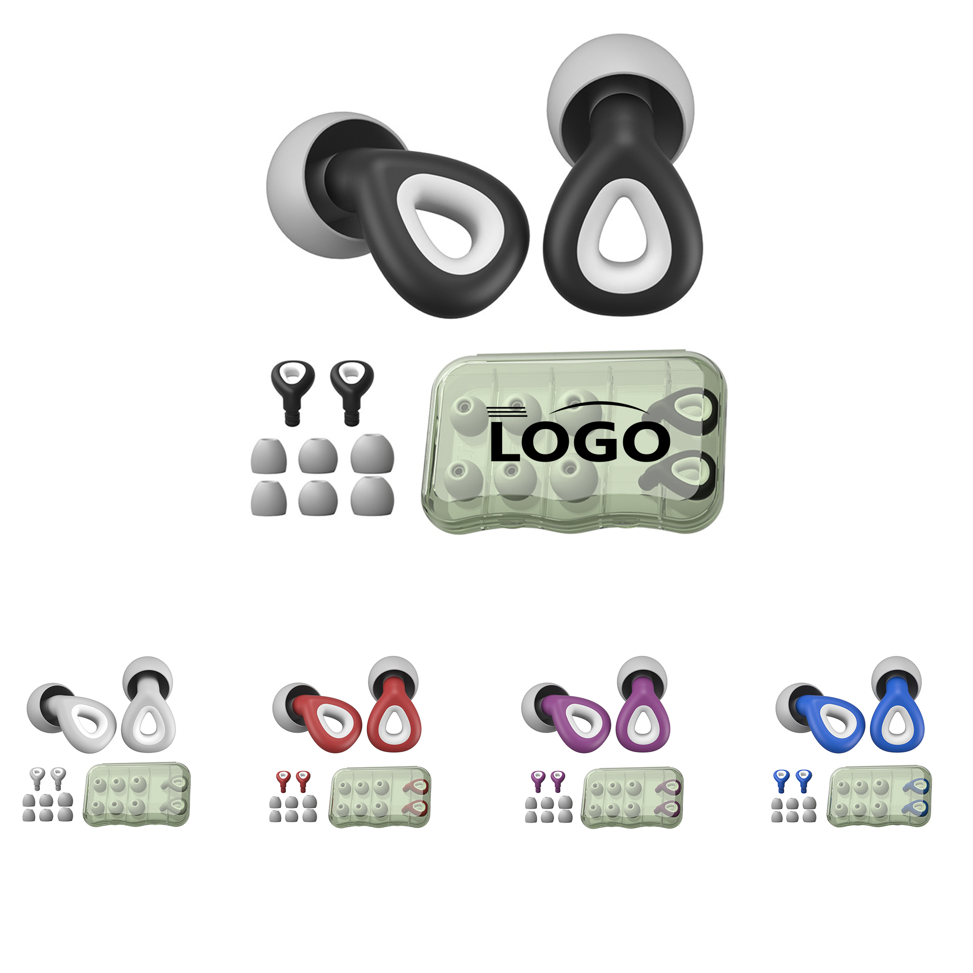 Silicone diaphragm noise-cancelling earplugs 2