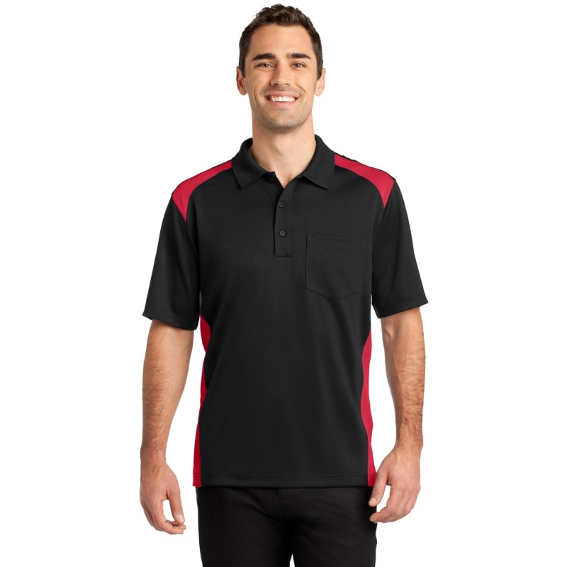 CornerStone Select Snag-Proof Two Way Colorblock Pocket Polo. 7