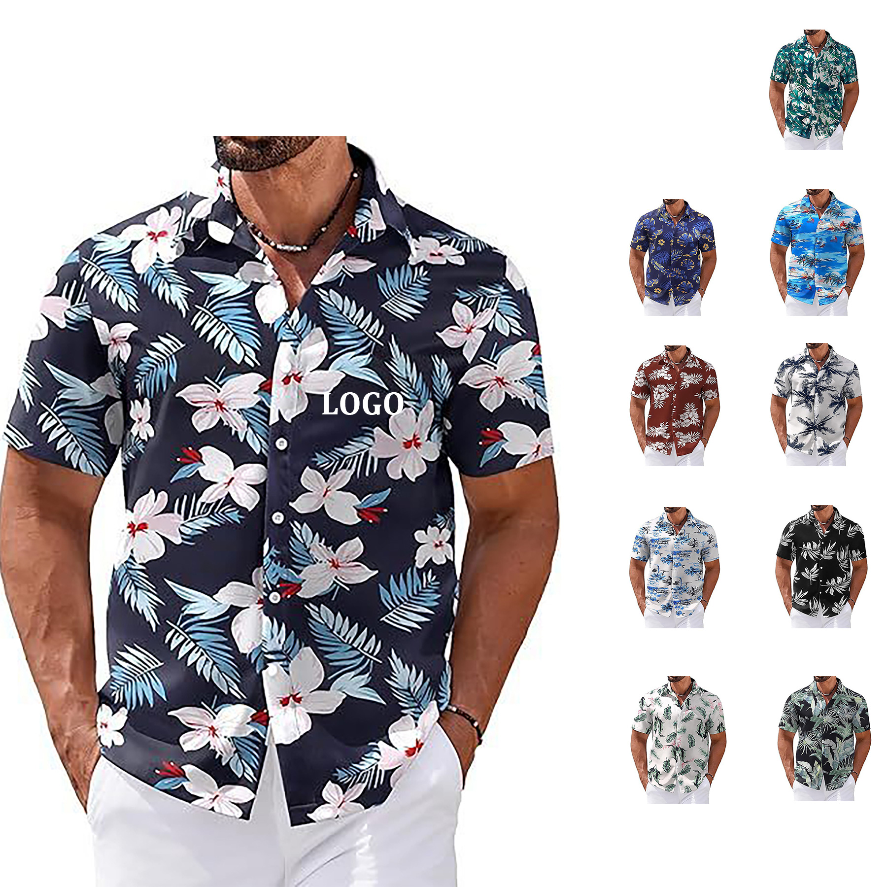 Men's Tropical Floral Beach Shirt 2