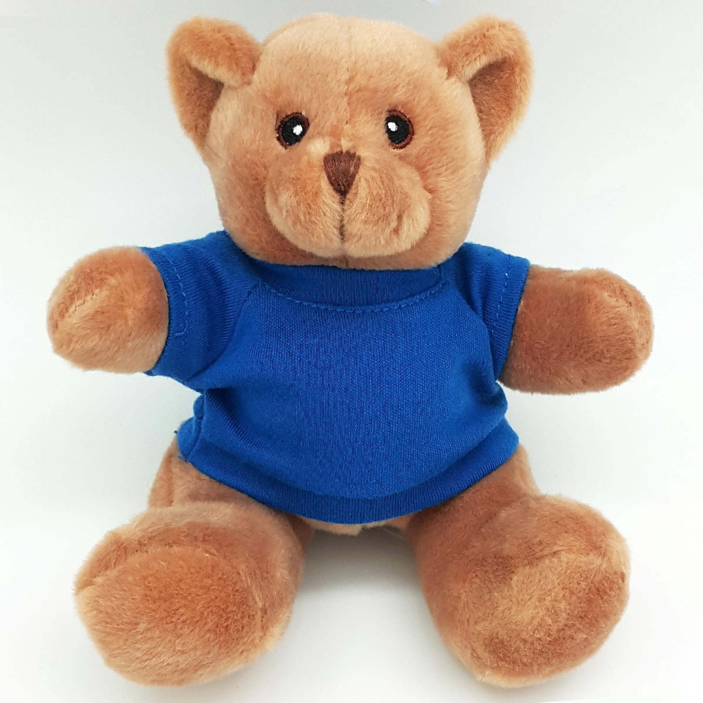 6" Beanie Brown Bear with Embroidered Eyes 19
