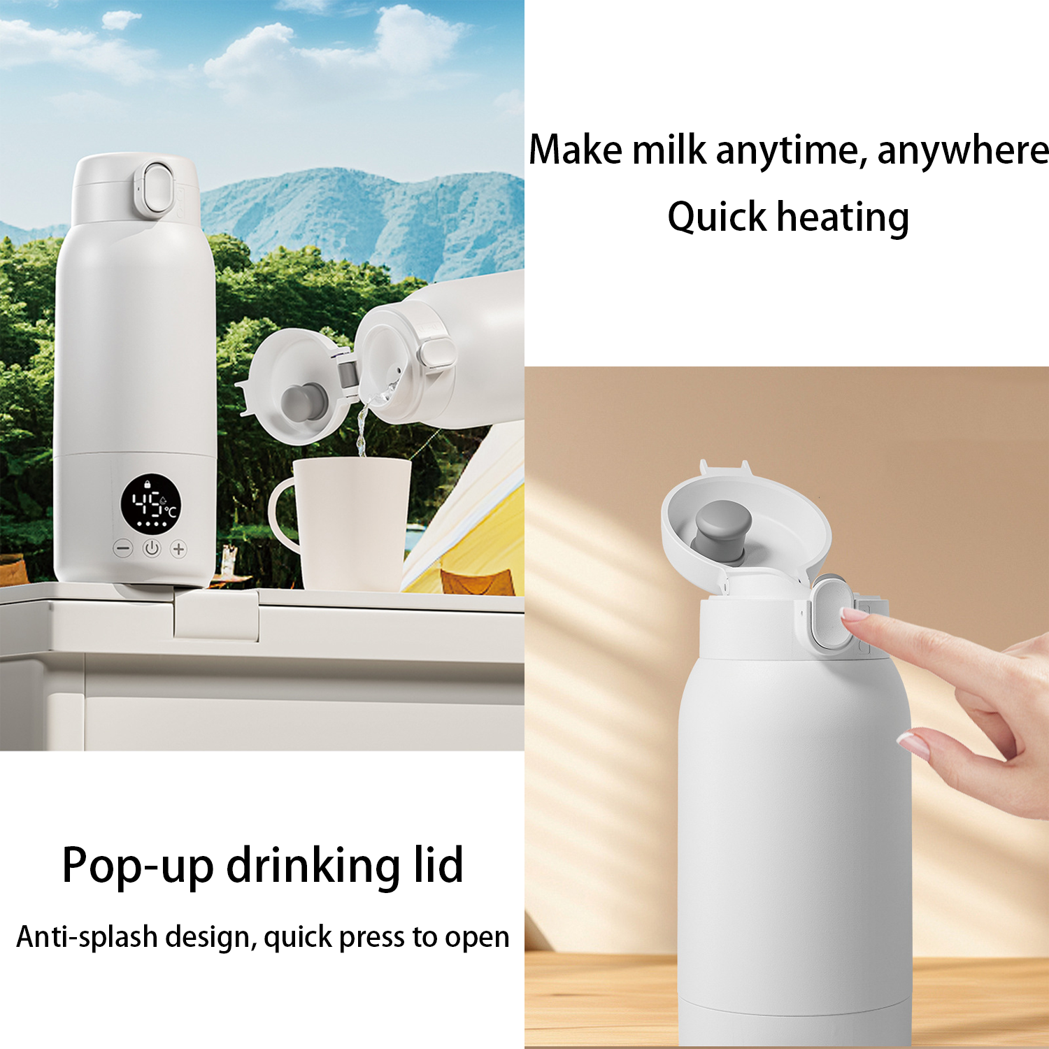 17 oz Rechargeable Baby Milk Warmer with Temperature Display 5