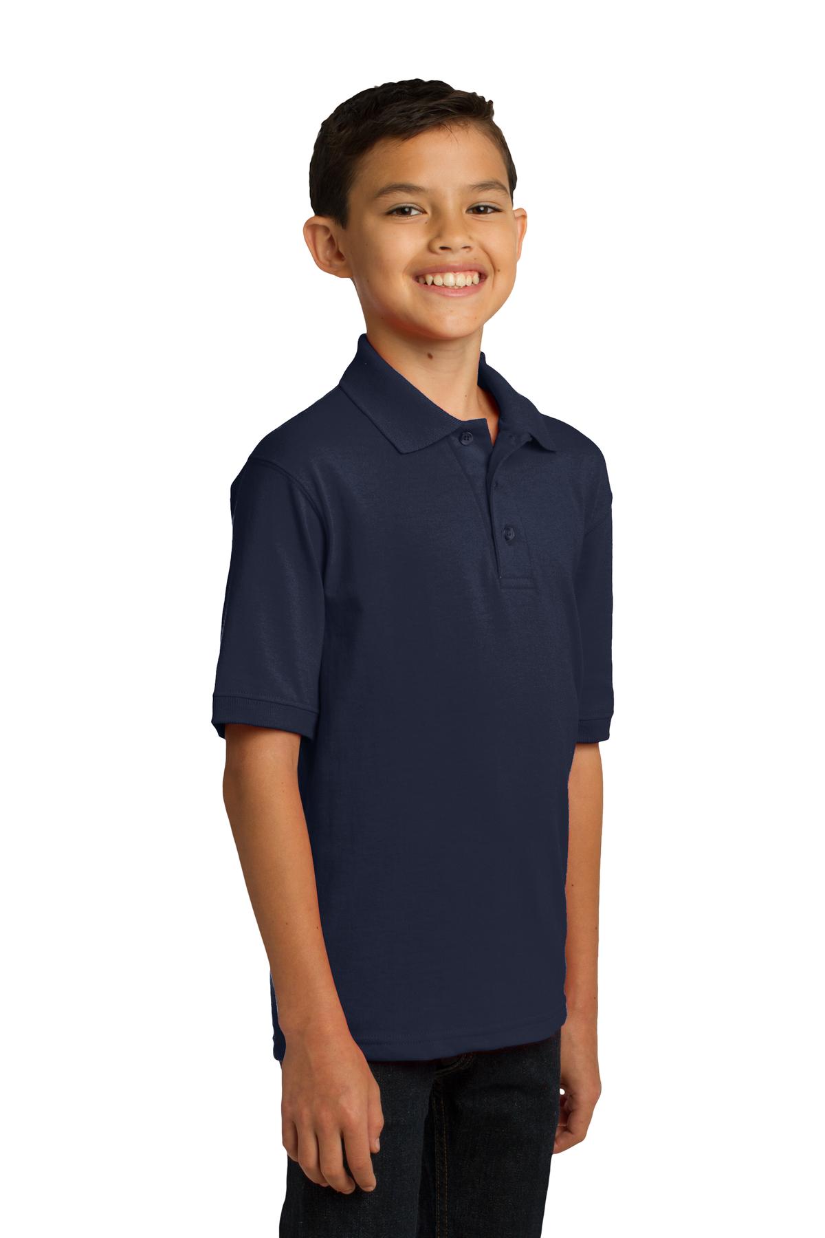Port & Co Youth Core Blend Jersey Knit Polo. KP55Y 13