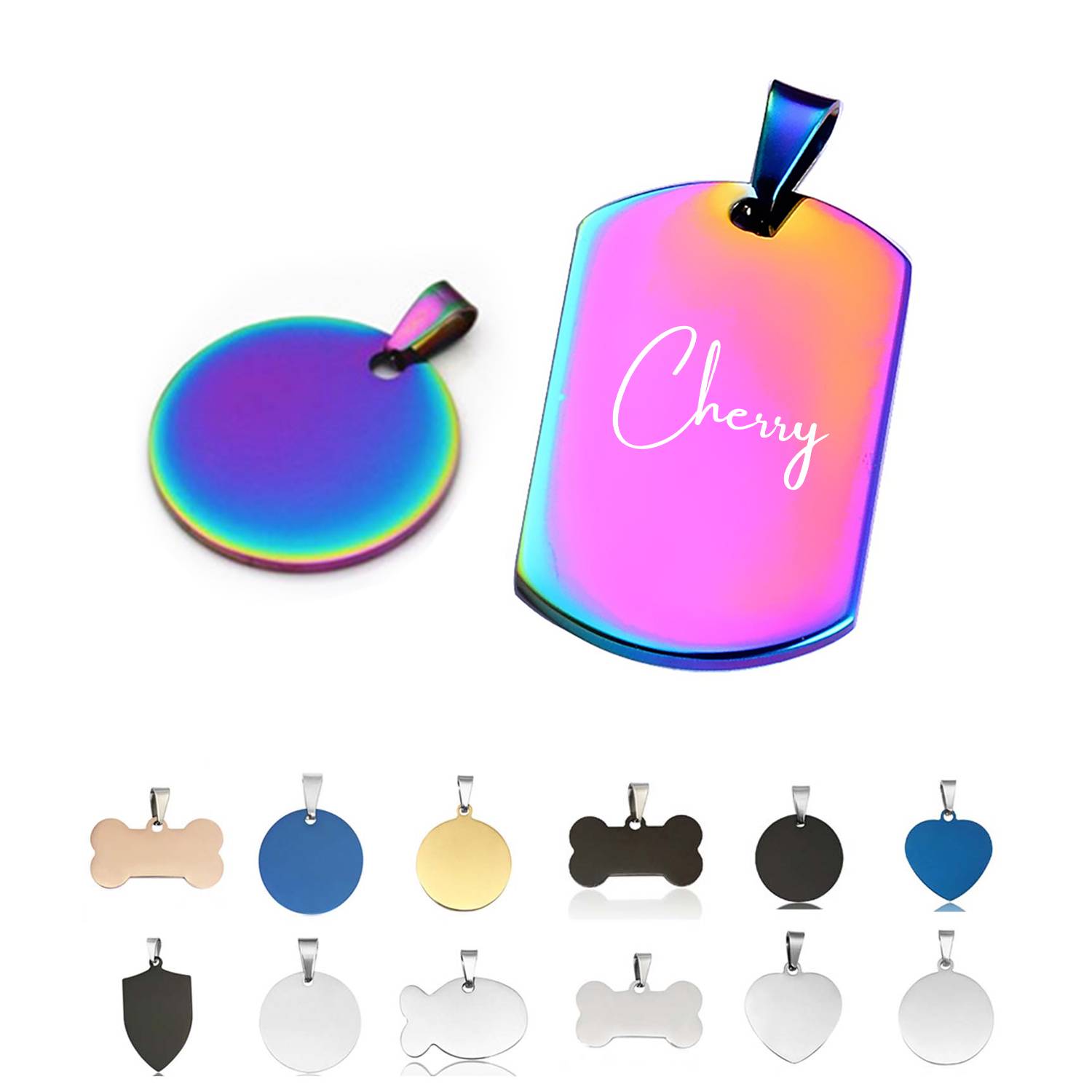 Titanium Steel Pet Pendant Tag