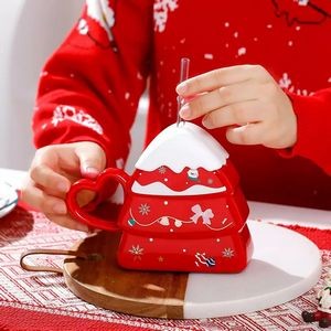Christmas Tree Shape Ceramic Mug 3
