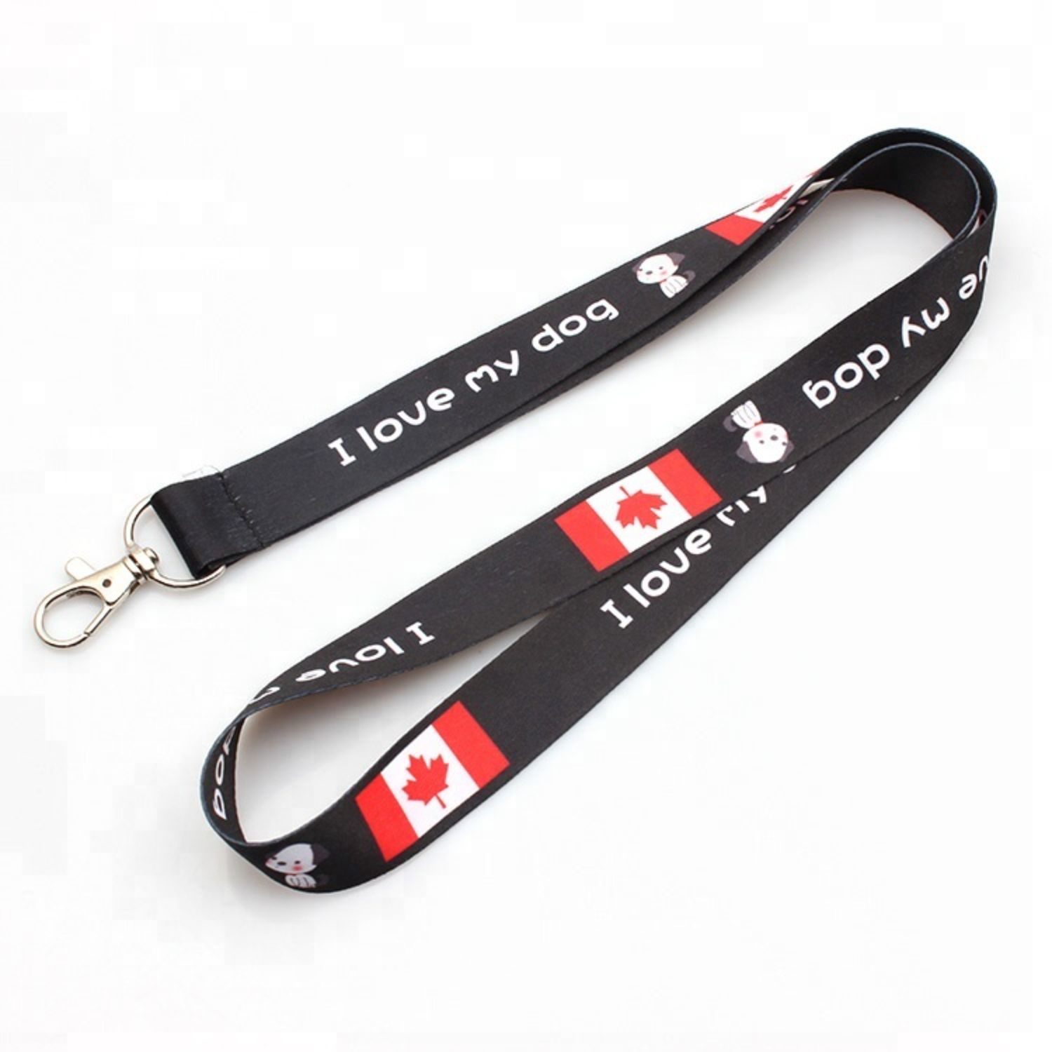 Recycled PET Full Color Sublimation Lanyard Custom Imprint ID Badge Holder 3