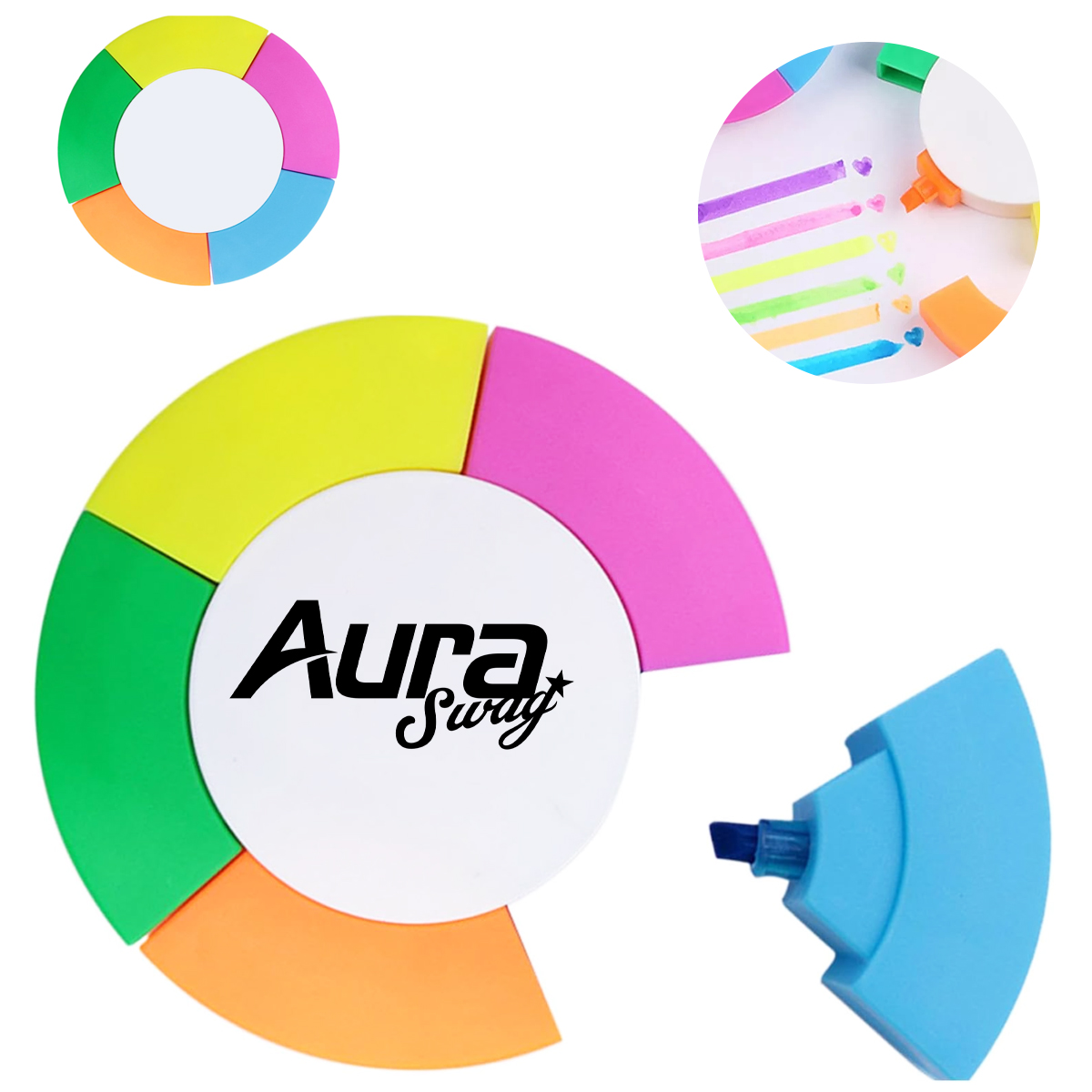 Flower Shaped 5 Color Highlighter Marker 6