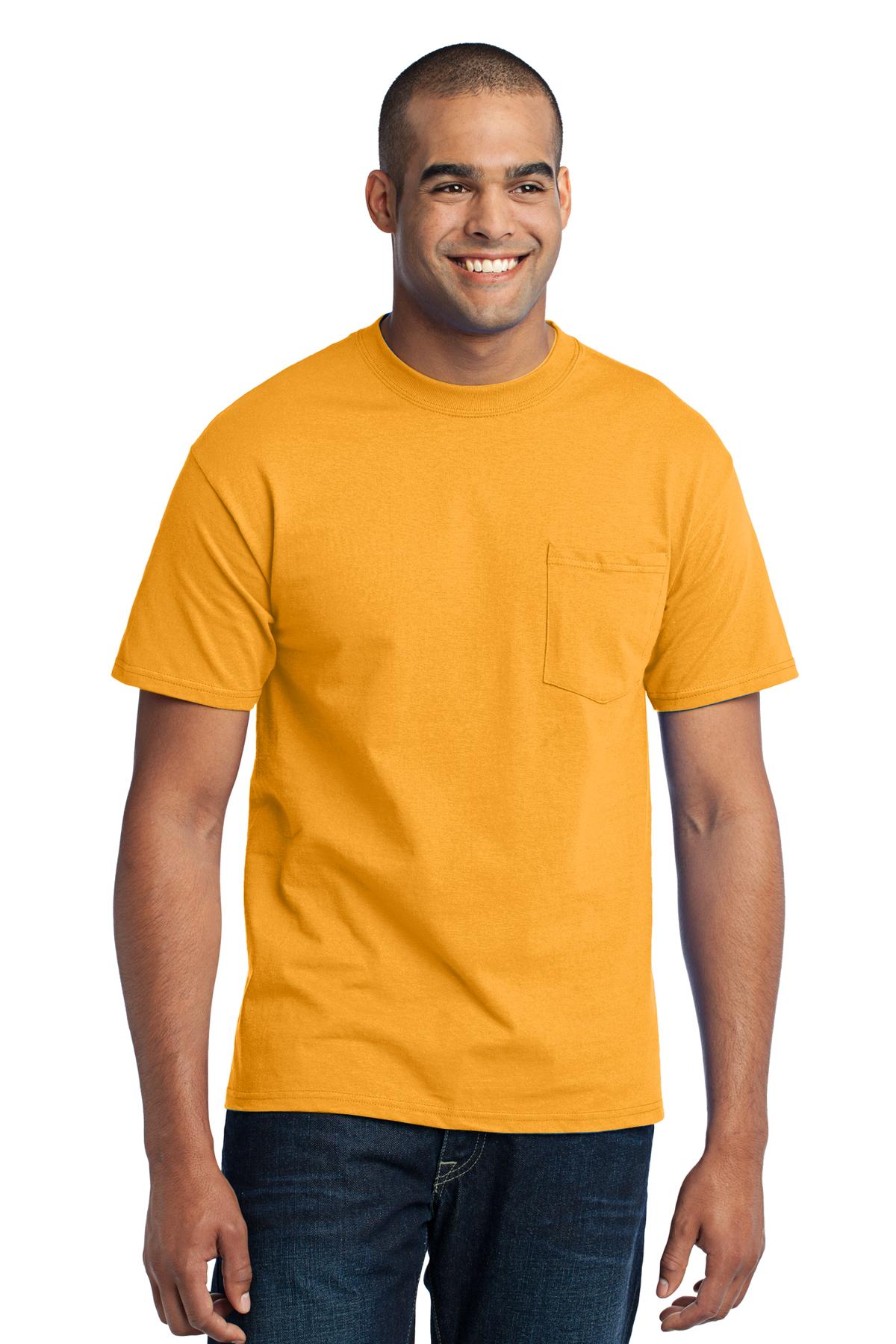 Port & Co Core Blend Pocket Tee. PC55P 123