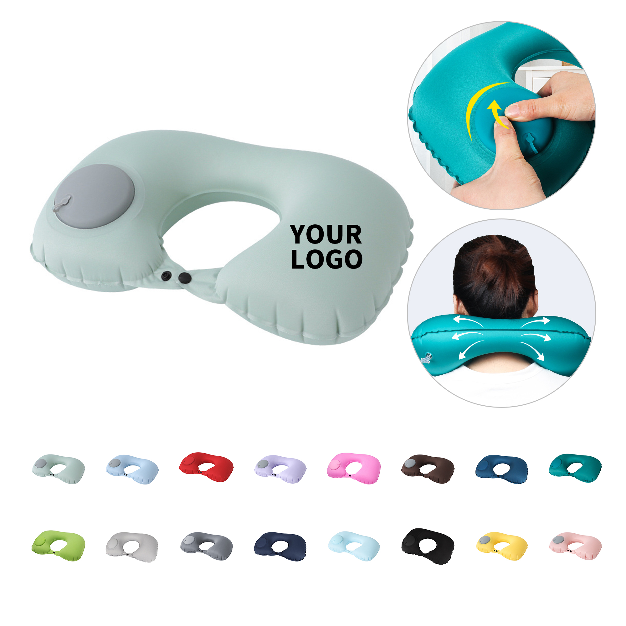 Inflatable Travel Neck Pillow With Built In Pump 17