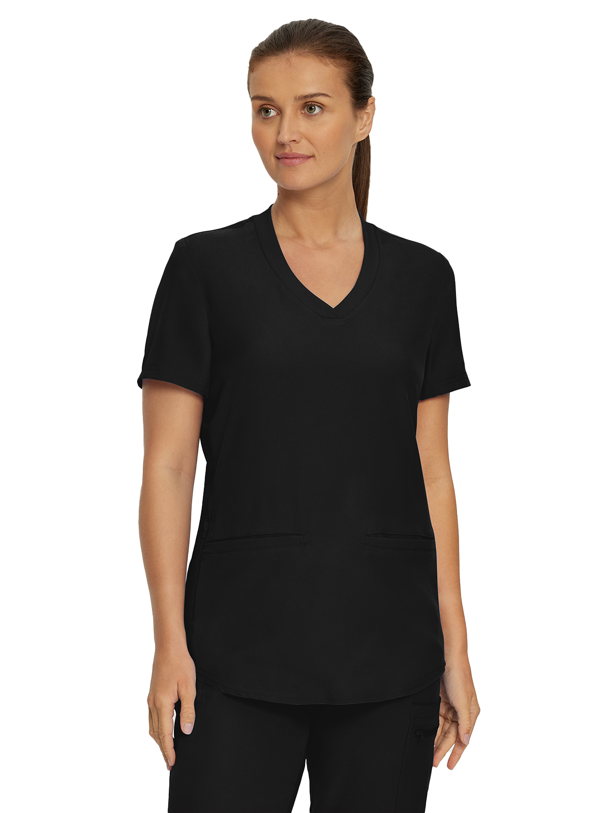 Landau - Forward - Women's Three-Pocket Rib-Knit Neckline V-Neck Top 51