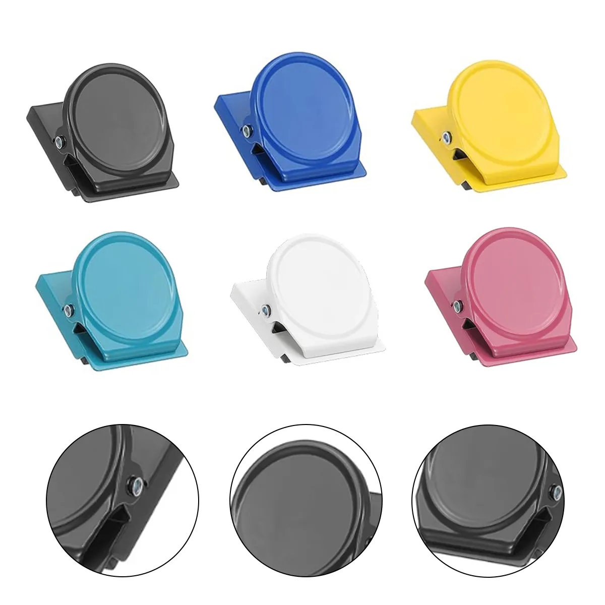 Round Magnetic Clip W/ Strong Grip For Notes And Branding 5