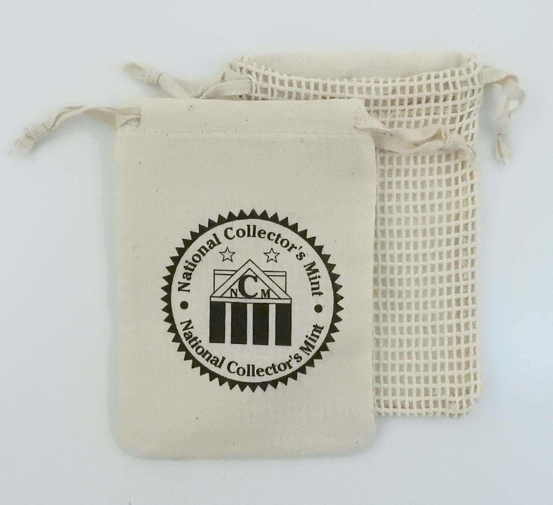 "Koa" Mesh 100% Natural Cotton Drawstring Bag 5 x 7" 1