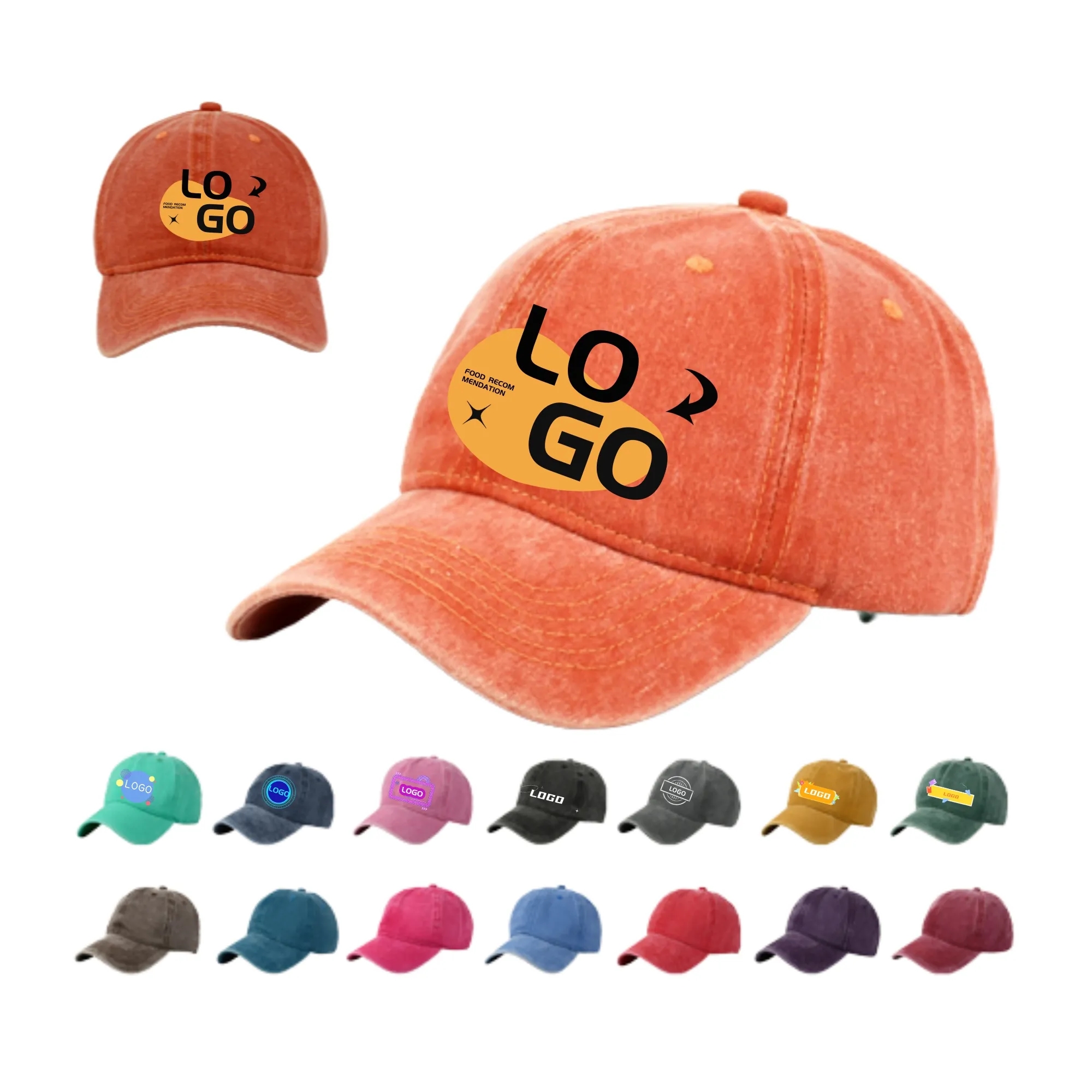Sports Visor Baseball Cap Full Color Premium Modern 1